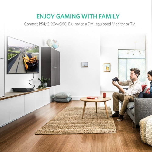 UGREEN HDMI to DVI Cable Bi Directional DVI-D 241 Male to HDMI Male High Speed Adapter Cable Support 1080P Full HD