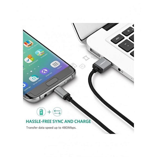 UGREEN Micro USB Cable For Fast charge - Nylon Braided - 1M