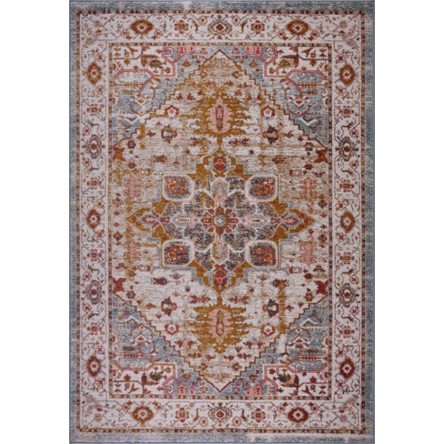 LA DOLE RUGS  Ladole Rugs Gracie Traditional Design Durable Indoor Area Rug Carpet In Teal, 5X8 (5'3" X 7'6", 160Cm X 230Cm) In Beige