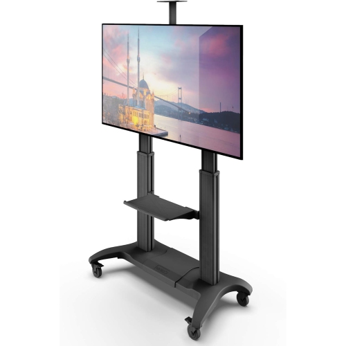 Kanto MTMA100PL Height Adjustable Mobile TV Stand with Adjustable Shelf for 60-inch to 100-inch TVs