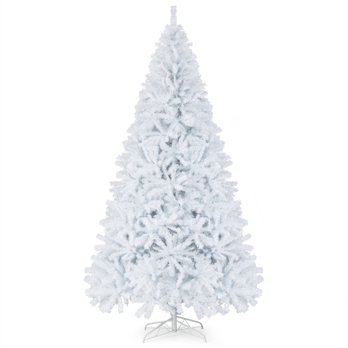 GYMAX  6Ft/ 7.5Ft/ 9Ft Christmas Tree Classic Pine Tree In White