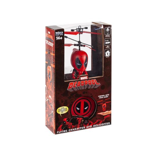 Marvel Licensed Deadpool 3.5 Inch Flying Figure IR UFO Big Head Helicopter - 33246