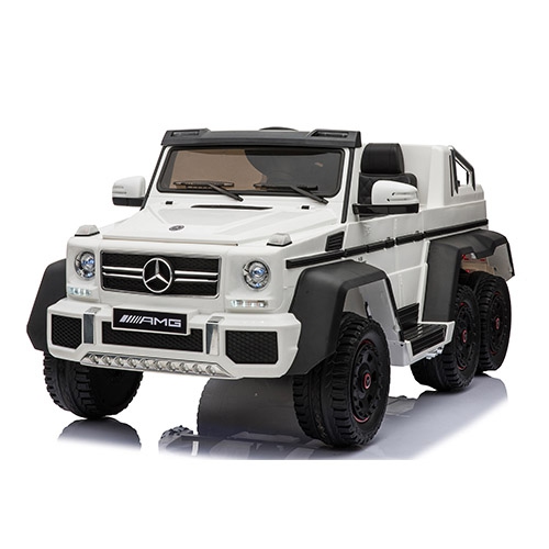 Kids Ride On Car Official Licensed Mercedes Benz Amg G63 6x6 12v Kid Electric Ride On Car With Parent Seat Parental Remote Control 6 Motors Led Lighting Leather Seat And Mp3 White Best