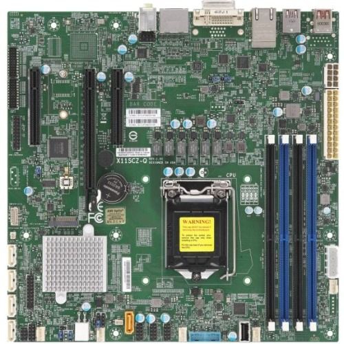 Supermicro X11SCZ-Q Desktop Motherboard - Intel Chipset - Socket H4 LGA-1151 - 1 x Retail Pack