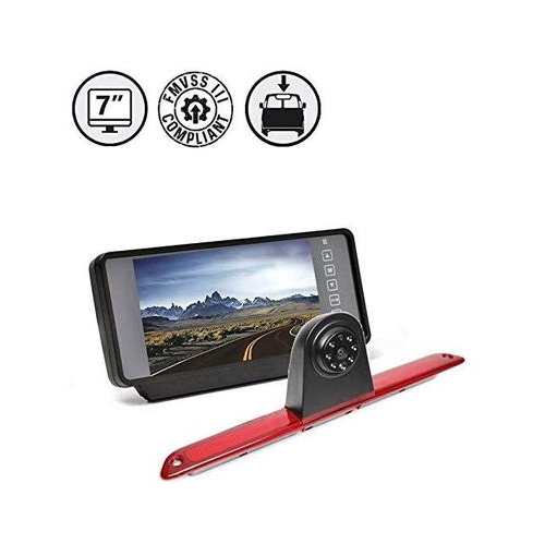 Sprinter Backup Camera 7" Clip-on Mirror Monitor 33ft Cable