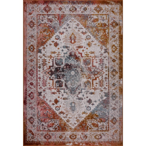 Ladole Rugs Modena Traditional Design Turkish Indoor Big Runner Rug Carpet in Brown Cream, 3x10