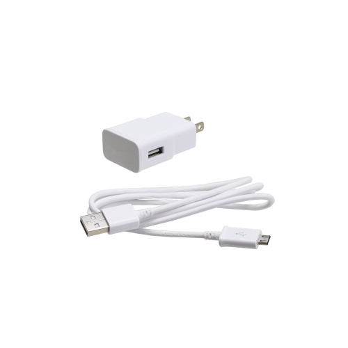 Samsung 2.0A Travel Power Adapter Wall Charger + 1m Micro USB Cable for Samsung Galaxy S2 S3 S4 Note 2 on5 Grand Prime, White