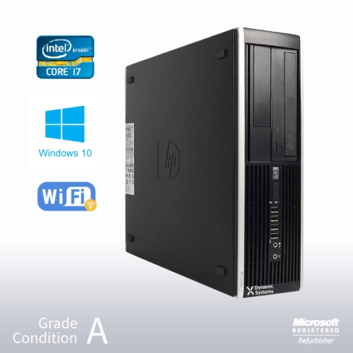 Refurbished (Good) - HP Compaq 6300 SFF Desktop, Intel i7 3770 3.4GHz/24GB  / 240GB SSD+500GB/ DVD/ Win10 Pro/Fast AC 600 WiFi USB
