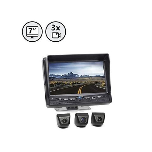 7" Display MV1 Backup Camera 2 x MV1 Side Cameras 66' Cable