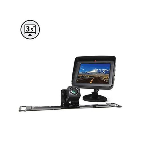 Backup Camera System with License Plate Camera and 3.5" Display