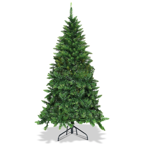 Costway 5ft Pre-lit PVC Artificial Half Christmas Tree 8 Flash Modes w/ 250 LED Lights