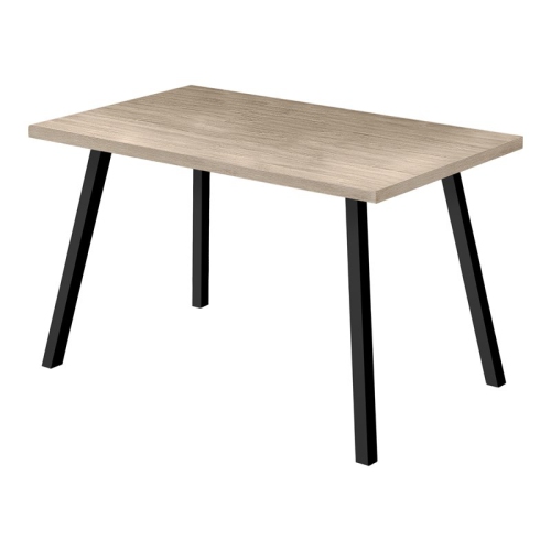 Monarch Specialties I 1137 Table a Manger - 36''X60'' Taupe Foncé / Metal Noir