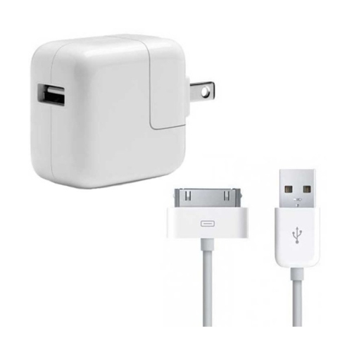 12W USB Adapter Wall Charger & 30 Pin USB Cable for Apple iPad 1 2 3 