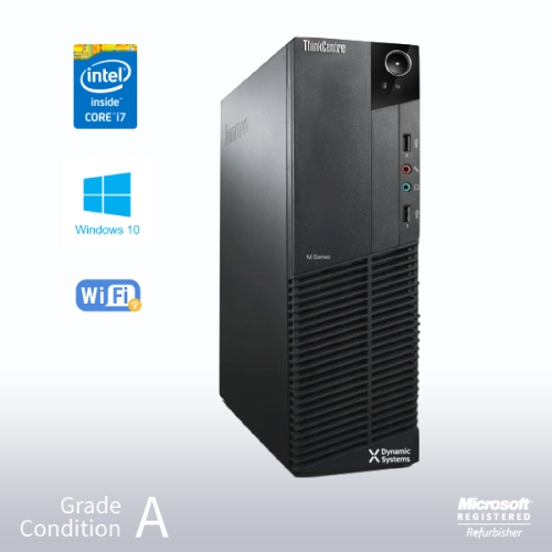 LENOVO  Refurbished (Good) - Thinkcentre M93P Desktop, Intel I7 4770 3.4Ghz/12GB /new 960GB SSD/ Win10 Pro/fast Ac 600 Wifi USB