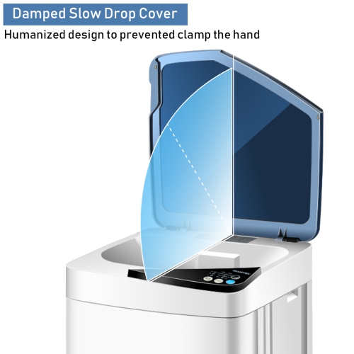 Costway Full-Automatic Portable Washing Machine 7.7lbs Washer with Germicidal UV-Light Spinner - Blue