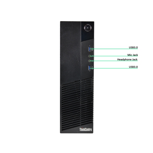 Refurbished - Lenovo M93P SFF Desktop i5-4570 @ 3.2GHz, 16 GB RAM, 256GB SSD, USB WiFi, Keyboad and Mouse, Win 10 Pro