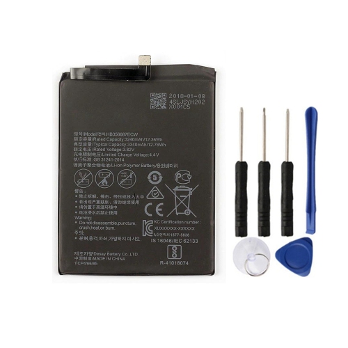 Replacement Battery & Repair Tools Compatible for Huawei Nova 2 Plus / Mate 10 Lite / Honor 7x / P30 Lite, HB356687ECW