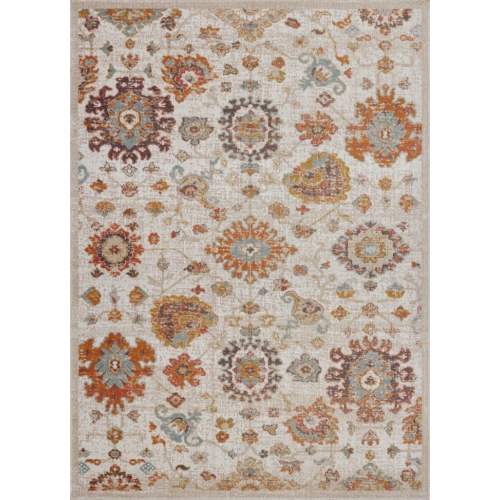 LA DOLE RUGS  Ladole Rugs Venice Marigold Ornamental Area Rug Carpet In Cream, 4X5 (3'11" X 5'3", 120Cm X 160Cm)