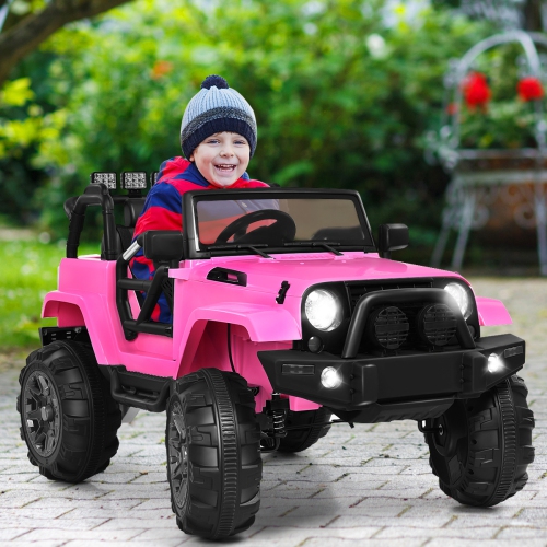 Costway 12V Kids Ride On Truck Car w/Bluetooth Remote Control MP3 Music LED Lights