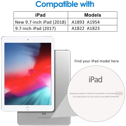 Étui pour iPad, Smart Cover Auto Wake/Sleep, rouge