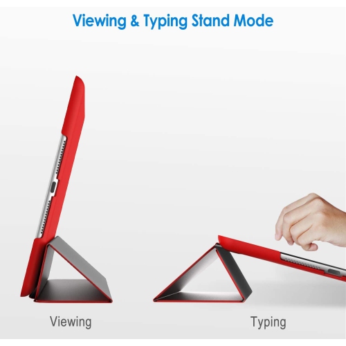 Étui pour iPad, Smart Cover Auto Wake/Sleep, rouge