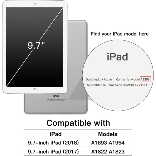 Étui pour iPad, Smart Cover Auto Wake/Sleep, noir