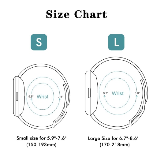 Fitbit Versa, Versa Lite, Versa 2, Versa SE, Soft Silicone Waterproof Breathable Sport Watch Strap Wristband Size SMALL