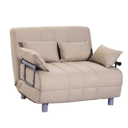 Homcom 3 In 1 Convertible Chair Sofa Bed Lounger Folding Bed Beige