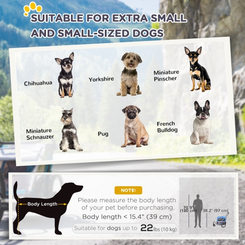 Aosom Dog Bike Trailer 2-In-1 Pet Stroller Cart Bicycle Wagon Cargo Carrier Attachment for Travel with 360 Swivel Wheel, Hitch, Suspension, Safety