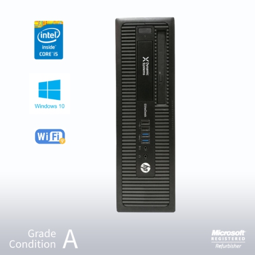 HP  Refurbished (Good) - Prodesk 600 G1 Small Form Factor Desktop - Intel Core I5-4570, 8GB Memory, 240GB SSD + 500GB HDD, Win 10 Pro + Wi-Fi, DVD