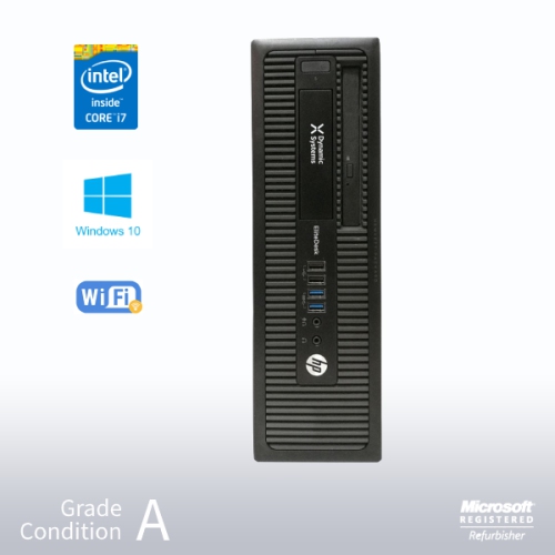 Refurbished - HP ProDesk 600 G1 SFF Desktop, Intel i7 4770 3.4GHz/24GB /NEW 960GB SSD/ DVD/ Win10 Pro/Fast AC 600 WiFi USB