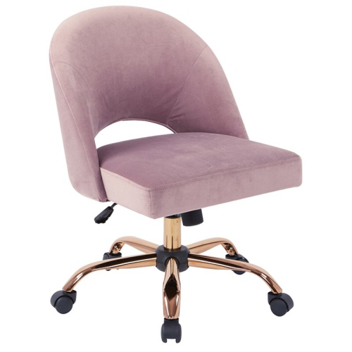 AVENUE SIX Lula Office Chair In Mauve Pink Fabric With Rose Gold Base [This review was collected as part of a promotion