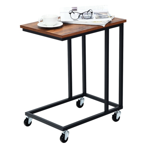 GYMAX  Laptop Holder Sofa Side End Mobiletable Multiple Stand Desk Notebook Beside Wood