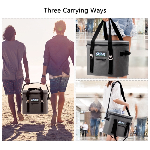 Gymax Insulated Lunch Box Lunch Bag 24-Can Soft Cooler Bag Water-Resistant Leakproof