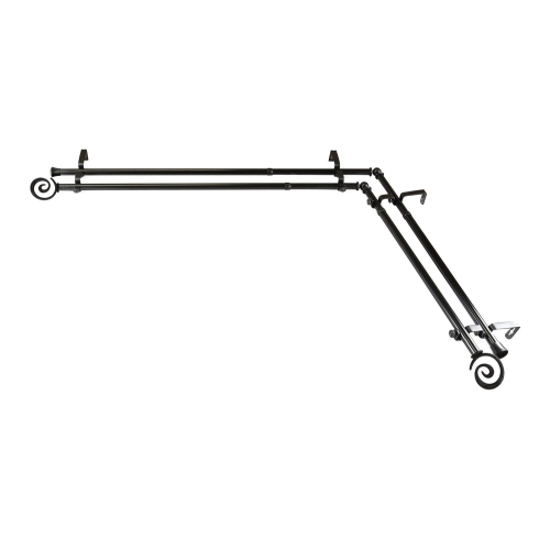 Hermosa Home Spiral 13 16 Double Corner Window Curtain Rod 66
