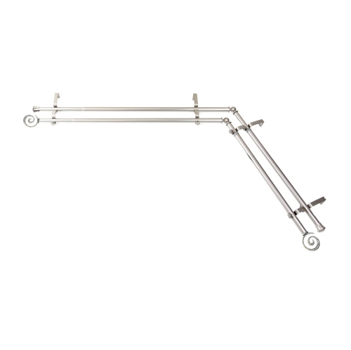 Hermosa Home Spiral 13 16 Double Corner Window Curtain Rod 120