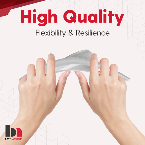 BestMounts 1-Gang Recessed Low Voltage Bulk Cable Pass Through Wall Plate – White