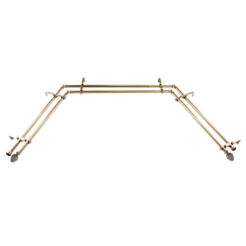 Hermosa Home Decorative Gland 13 16 Double Bay Window Curtain Rod