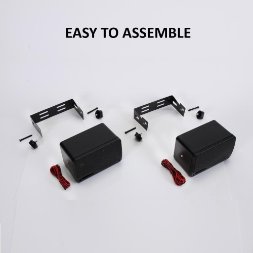 3-Way Indoor Outdoor Speaker System - 3.5 Inch 200W Pair of Mini Box Ceiling...