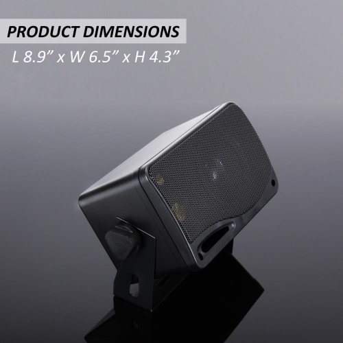 3-Way Indoor Outdoor Speaker System - 3.5 Inch 200W Pair of Mini Box Ceiling...