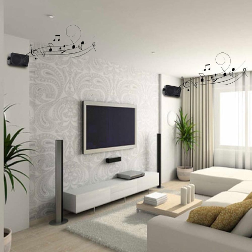 3-Way Indoor Outdoor Speaker System - 3.5 Inch 200W Pair of Mini Box Ceiling...