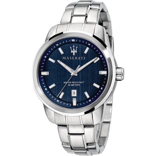 Montre à quartz bleue pour hommes Successo de Maserati R8853121004