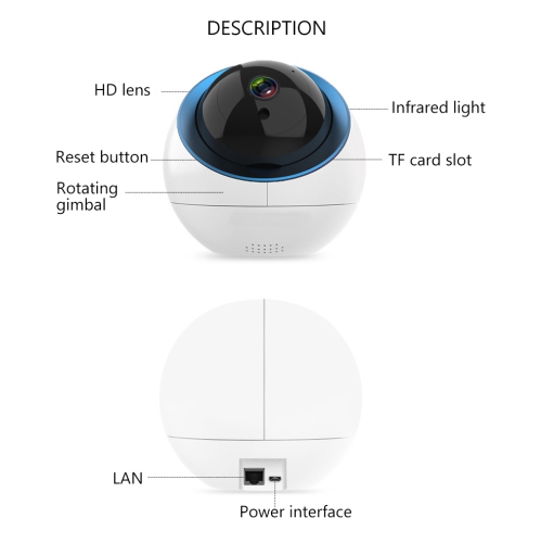 ARPHA Smart WiFi 1080P HD Camera AR-668 with Night Vision/PTZ/Two-Way Audio