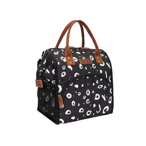 Hisen Waterproof Cooling Insulated Lunch Bag-Black