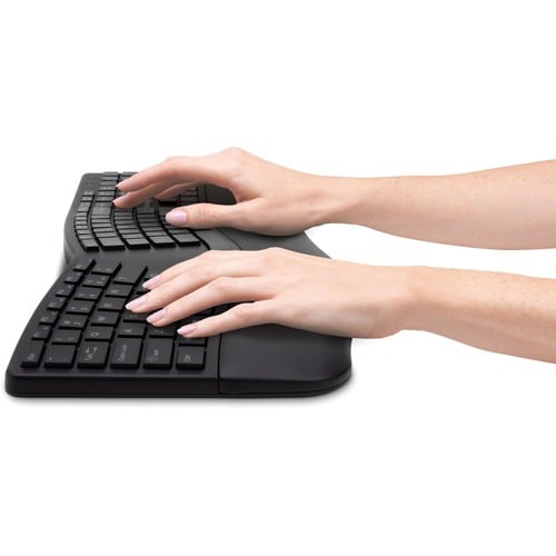 Kensington Pro Fit Wireless Bluetooth Ergonomic Keyboard and Mouse - Black -