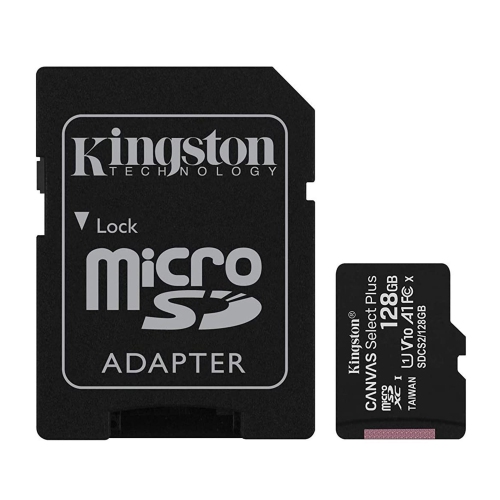 Kingston UHS-I A1 128 GB Canvas Select Plus MicroSD Card w/ SD adapter