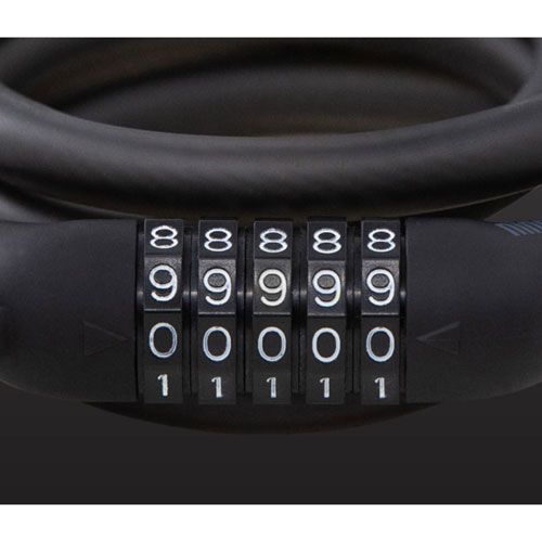Cadenas en spirale à combinaison à 5 chiffres pour trottinettes électriques KickScooter de Segway