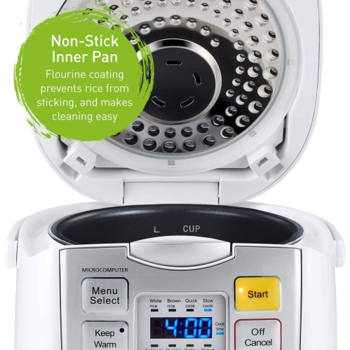 Panasonic Rice Cooker 4 tasses, à micro-ordinateur contrôlé-blanc