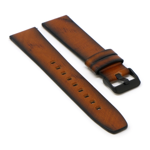 STRAPSCO  Antique Leather Watch Band Strap for Fitbit Versa & Versa 2 - Short-Medium - In Tan