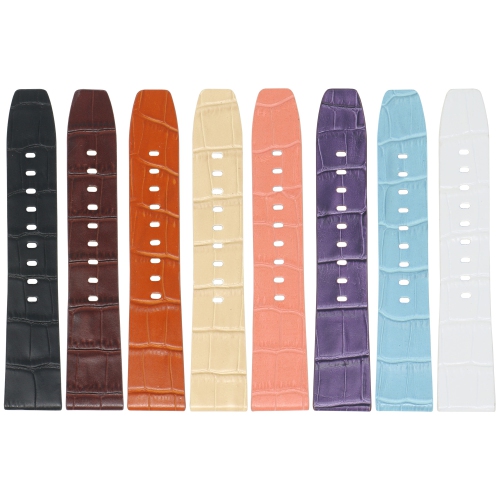 StrapsCo Crocodile Croc Leather Watch Band Strap for Fitbit Versa & Versa 2 - Short-Medium - Black